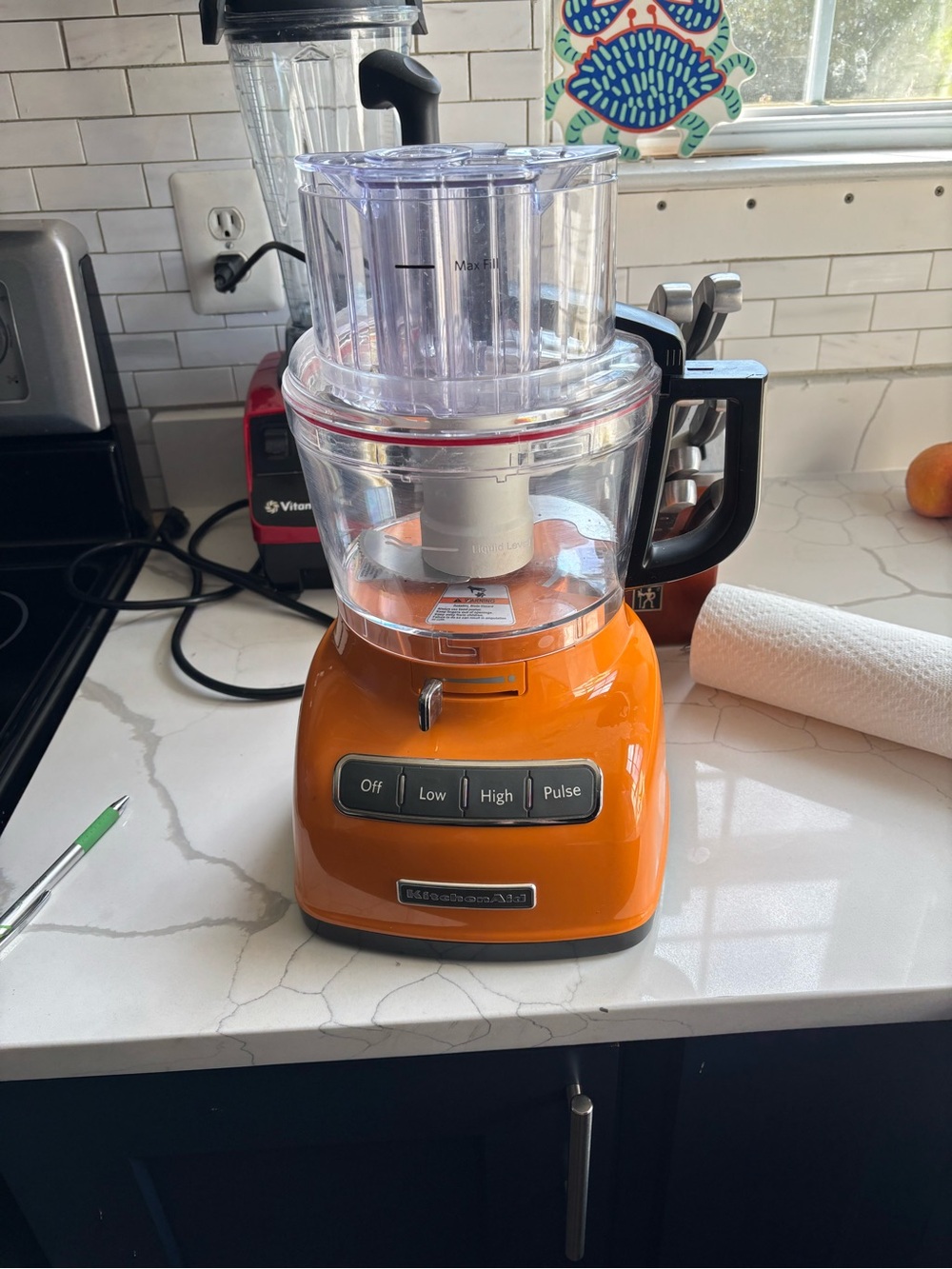 KitchenAid Orange Compact Food Processor - Orange & Clear